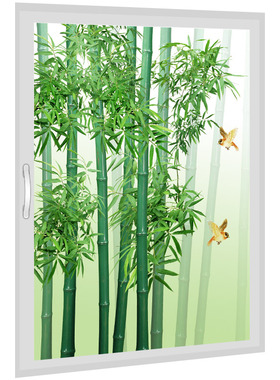 窗户防走光遮阳神器中式创意贴画