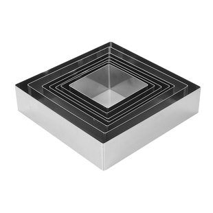 6寸7寸8寸9寸10寸正方形慕斯圈不锈钢芝士蛋糕圈模具 高5/6/8cm