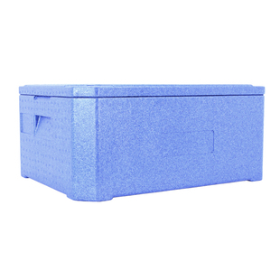 保温箱EPP高密度泡沫箱保鲜箱盒饭配送周转箱 蓝色 70升/48.5升