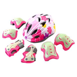 专业夜光护具儿童轮滑头盔护具滑板骑行运动小孩子平衡车护膝荧光