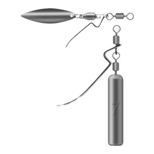 JIKA自由钓组德州路亚铅头曲柄钩改装倒钓绑好套装防挂鱼钩软饵