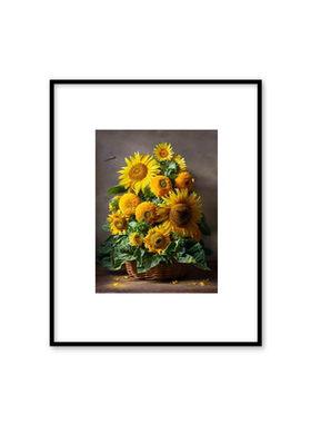 YELLOW KORNER法国原装进口《Sunflowers in the basket》装饰画