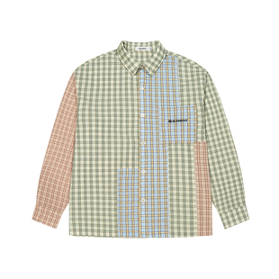 美国ELEMENT滑板长袖衬衫男宽松潮流格纹撞色莱赛尔休闲百搭外套