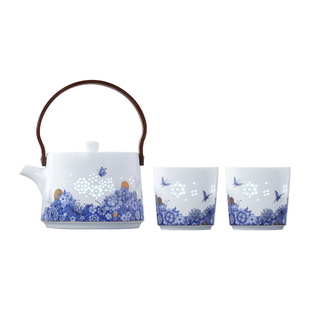 景德镇官方陶瓷玲珑雕刻提梁茶壶品杯茶杯高颜值精致家用甄选好礼