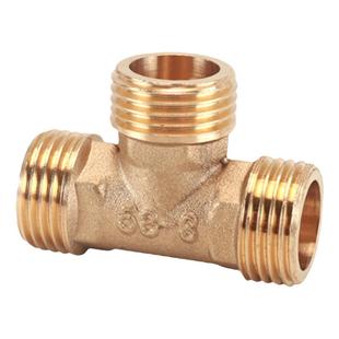 2分三通三内丝接头1分3分三外牙内外丝G1/4异径黄铜气动机械配件