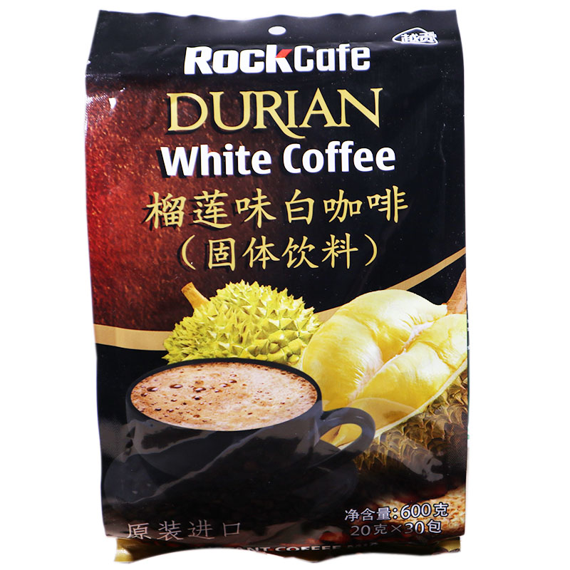 包邮越南越贡rockcafe三合一速溶咖啡榴莲口味白咖啡600克30袋