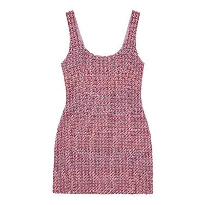 新年 CRUSH Collection2025年早秋新款多彩珠片花呢U领无袖连衣裙