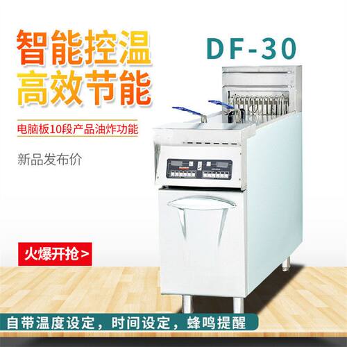 商用DF-30立式电脑板单缸双筛炸炉 带记忆菜单双缸四筛电油炸机器