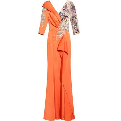 创意狐晚礼服年会鱼尾长裙