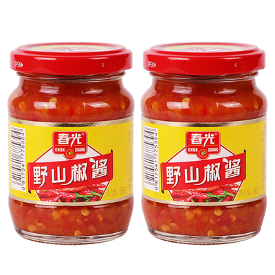 春光食品海南特产调味 150g*2黄灯笼辣椒酱野山椒酱劲辣爽翻天