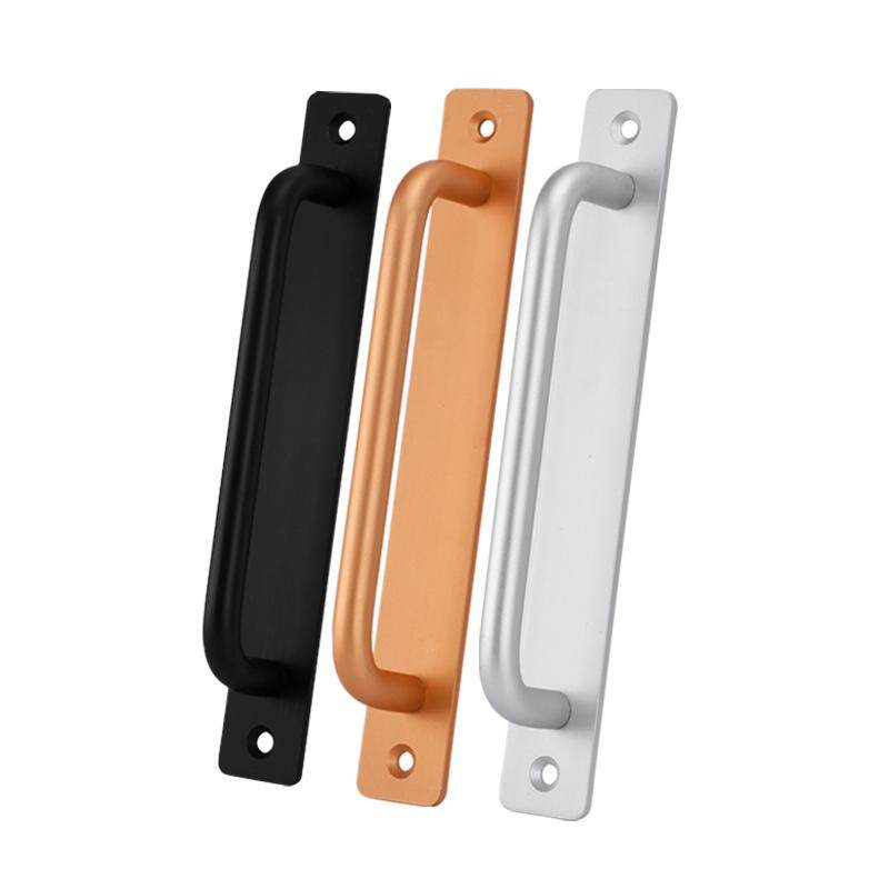 铝合金门把手手柄免打孔明装木门拉手移动门室内门窗阳台门小把手
