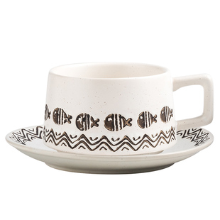 高颜值日式咖啡杯碟勺套装 料理餐厅商用特色水杯马克杯茶水杯子