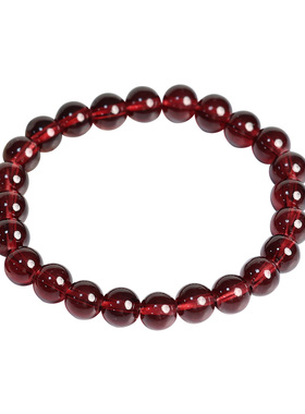 玻璃水晶串珠手链女生多层绕三圈酒红色仿石榴石手串男流行小饰品