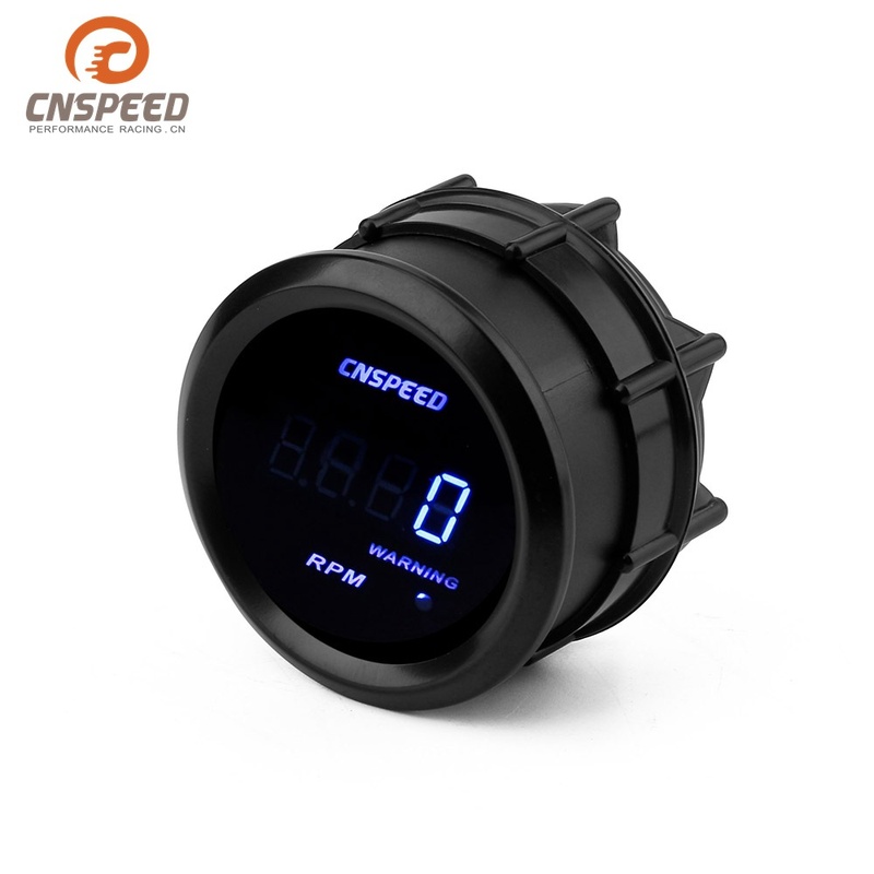 新款直销直供12V汽车改装仪表 2寸(52mm)蓝光通用带数显转速仪表