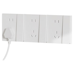 罗格朗开关插座简悦一开位双极20A大功率电器双断曲架热水器面板