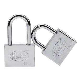 仿不锈钢通开挂锁防水挂锁白钢户外大门挂锁四方叶片浴室小锁锁头