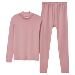 三枪内衣中老年中厚冬纯棉女秋衣秋裤妈妈棉毛衫中领全棉保暖套装