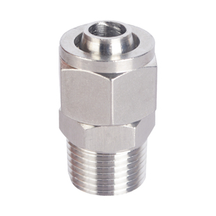 304不锈钢快拧直通锁母式接头 四氟管 PU管直通接头 尼龙管接头