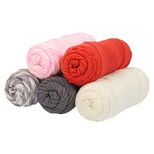 围巾毛线手工diy编织粗毛线团8股情人牛奶棉送男友礼物钩针材料包