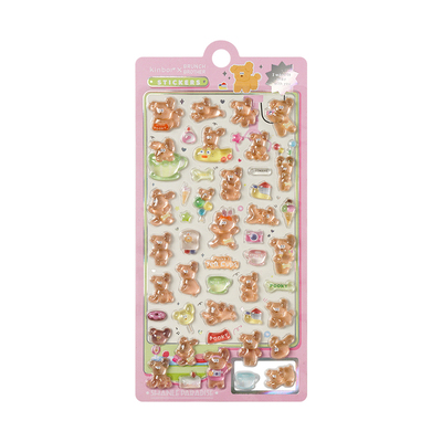 面包兄弟3D浮雕卡通水晶贴纸