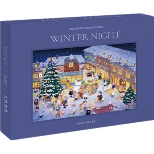 现货pixel pieces夏七酱拼图1000片 冬季圣诞夜迪马DME