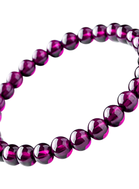 女紫牙乌石榴石纯天然手串手链