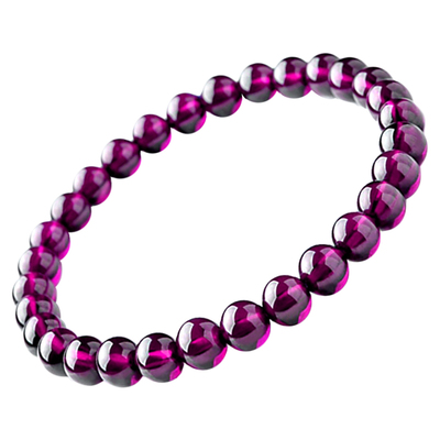 女紫牙乌石榴石纯天然手串手链