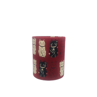 和风笔筒办公室桌面化妆刷收纳桶可爱创意招财猫收纳盒高级日系女