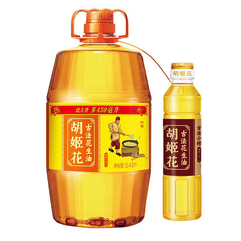 胡姬花古法花生油5.43L加赠400ml