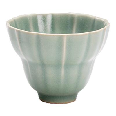 汝山明汝瓷仿古花口主人杯小茶杯