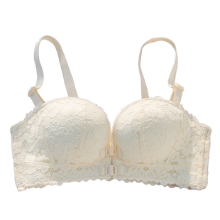 前扣内衣女小胸聚拢平胸性感调整型无钢圈2021新款美背文胸罩套装