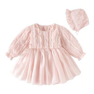 满月宝宝百天仪式感拍照衣服女婴儿小公主千金风女孩百日宴公主裙