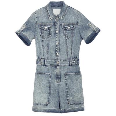 谜底短裤牛仔连体裤短袖