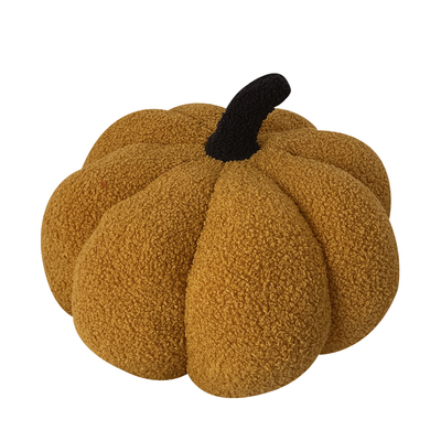 沐野纯色可爱圆形小南瓜抱枕腰靠