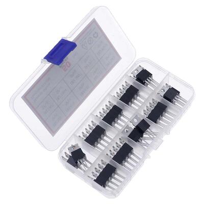 10种IRF场效应三极管MOS管包(IRF520~IRF9510)直插TO-220封装套件