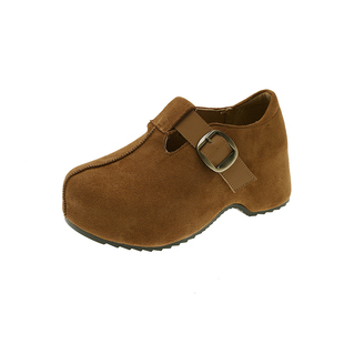 7cm全包跟勃肯鞋女2026新款春季厚底内增高一脚蹬懒人玛丽珍单鞋