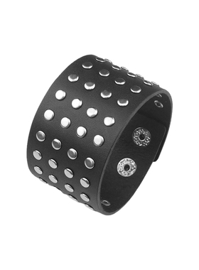 密集小铆钉星星黑色柔软牛皮手链