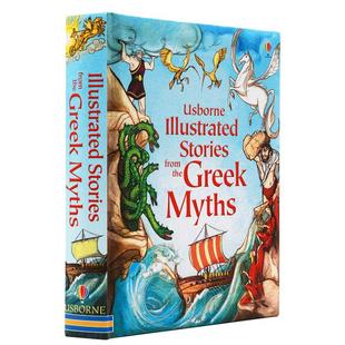 古希腊神话精装插画版 Usborne Illustrated Stories from the Greek Myths 英文原版绘本 图画故事书 睡前故事 课外读物