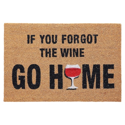 印度进口手工椰壳门垫喜庆美式趣味标语入户门进门口除尘蹭土地垫