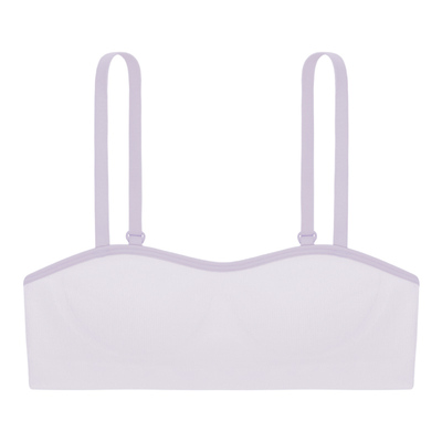 复古撞色半杯文胸穿出精致小胸