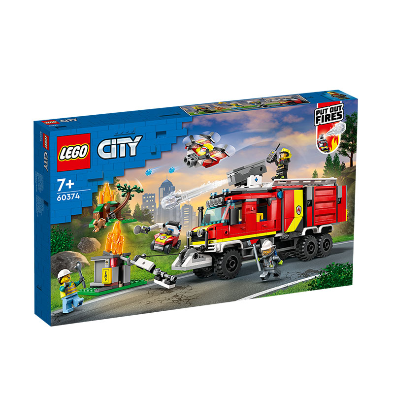 LEGO乐高城市组60374消防指挥车模型收藏拼搭积木儿童玩具礼物