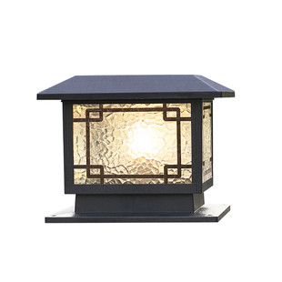 太阳能柱头灯户外防水围墙灯别墅庭院灯大门口两侧中式复古柱子灯