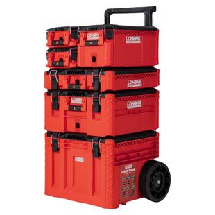 龙邦工具箱五金收纳盒组合堆叠箱拉杆式工业级新款3.0手拉工具箱