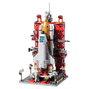 中国航天火箭积木模型男孩益智拼装神州飞机儿童拼图玩具生日礼物