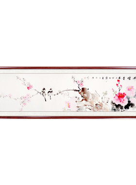 牡丹花纯手绘真迹卧室床头国画
