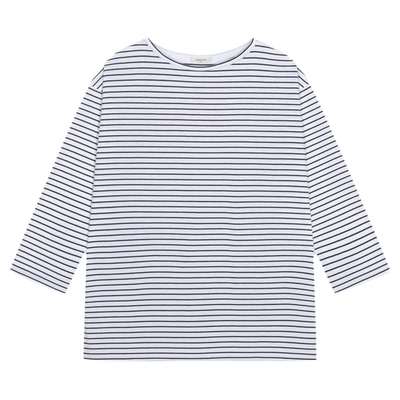 studio CLIP T恤女2026春季新款日系休闲条纹七分袖上衣636965