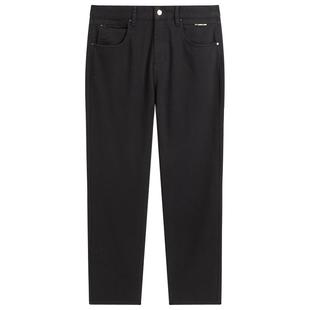 太平鸟男装 休闲牛仔裤潮流时尚挺括舒适黑色紧身牛仔裤男士长裤