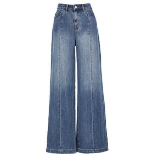 Vero Moda奥莱牛仔裤女2025夏季新款含莱赛尔棉裤线前移阔腿裤子