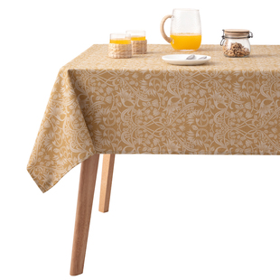 GIRONES进口美式轻奢防水防油无甲醛无味绿色灰色黄色布艺桌布