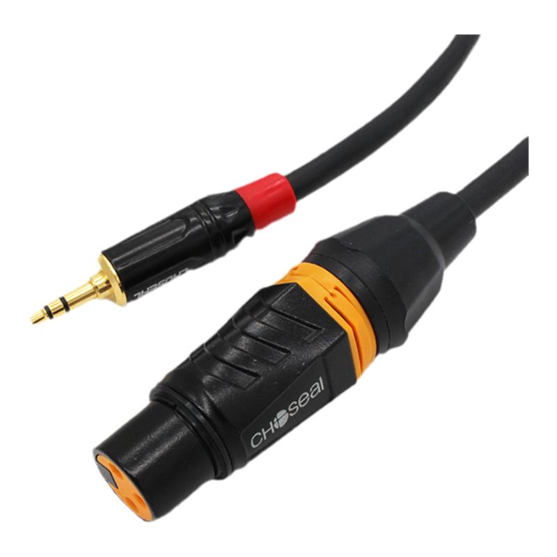 秋叶原3.5转卡侬头音频线双声道小三芯卡农公对母线手机声卡音响调音台连接线全平衡XLR电容动圈麦克风话筒线